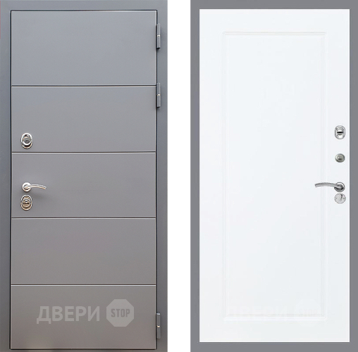 Входная металлическая Дверь Стоп АРТ ГРАФИТ ФЛ-119 Силк Сноу в Химках