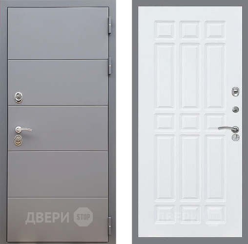 Входная металлическая Дверь Стоп АРТ ГРАФИТ ФЛ-33 Силк Сноу в Химках