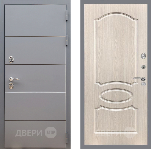 Дверь Стоп АРТ ГРАФИТ ФЛ-128 Беленый дуб в Химках