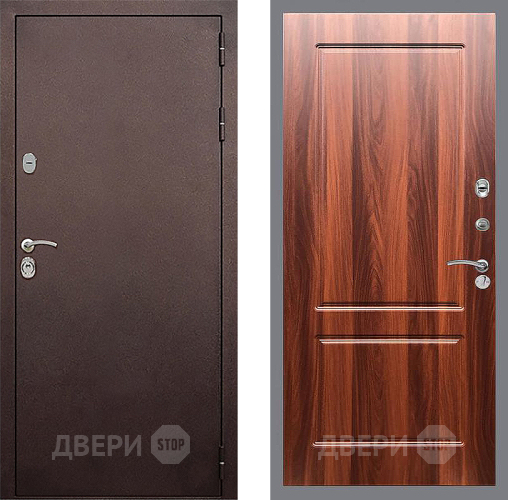 Входная металлическая Дверь Стоп КЛАССИК Медь ФЛ-117 Итальянский орех в Химках