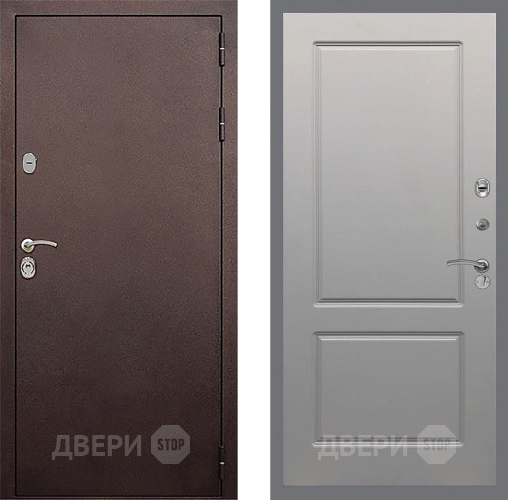 Входная металлическая Дверь Стоп КЛАССИК Медь ФЛ-117 Грей софт в Химках
