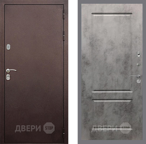 Дверь Стоп КЛАССИК Медь ФЛ-117 Бетон темный в Химках