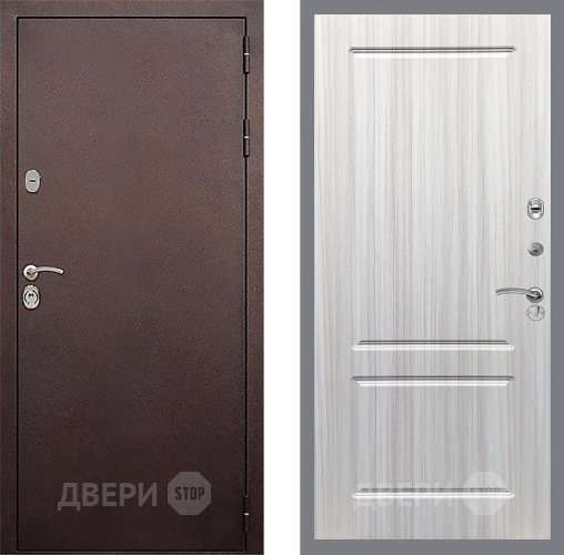 Входная металлическая Дверь Стоп КЛАССИК Медь ФЛ-117 Сандал белый в Химках