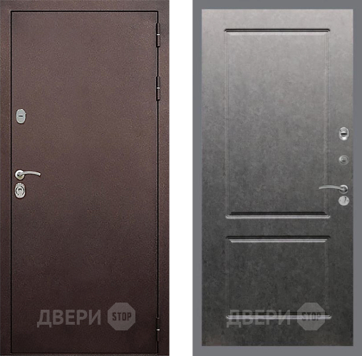 Дверь Стоп КЛАССИК Медь ФЛ-117 Штукатурка графит в Химках