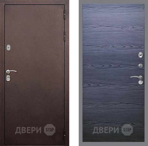Дверь Стоп КЛАССИК Медь Гладкая Дуб тангенальный черный в Химках