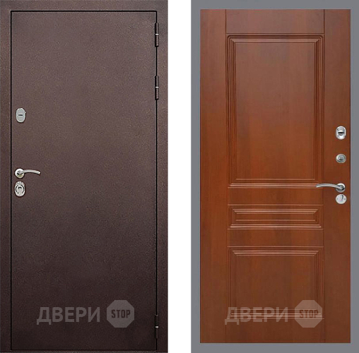 Входная металлическая Дверь Стоп КЛАССИК Медь ФЛ-243 Итальянский орех в Химках