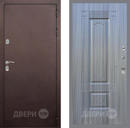 Входная металлическая Дверь Стоп КЛАССИК Медь ФЛ-2 Сандал грей в Химках