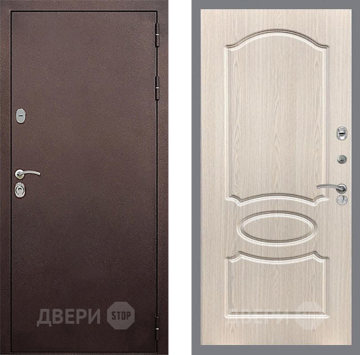 Дверь Стоп КЛАССИК Медь ФЛ-128 Беленый дуб в Химках