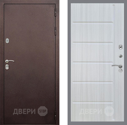 Дверь Стоп КЛАССИК Медь ФЛ-102 Сандал белый в Химках