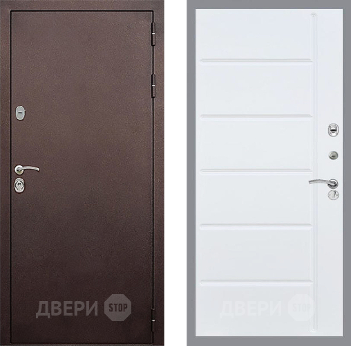 Дверь Стоп КЛАССИК Медь ФЛ-102 Белый ясень в Химках