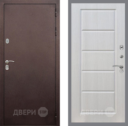 Входная металлическая Дверь Стоп КЛАССИК Медь ФЛ-39 Лиственница беж в Химках