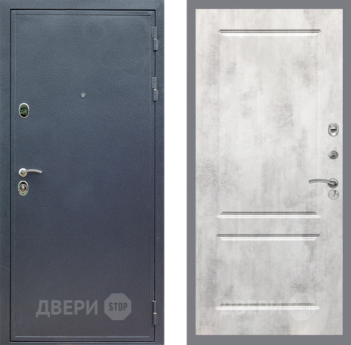 Входная металлическая Дверь Стоп СИЛЬВЕР ФЛ-117 Бетон светлый в Химках