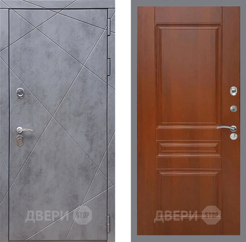 Входная металлическая Дверь Стоп Лучи ФЛ-243 Итальянский орех в Химках