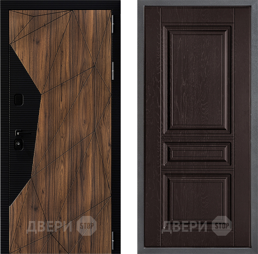 Входная металлическая Дверь Дверной континент ДК-11 ФЛ-243 Дуб шоколадный в Химках