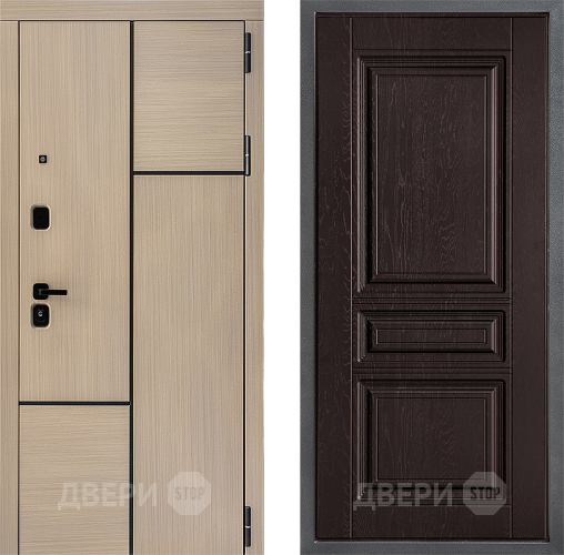 Входная металлическая Дверь Дверной континент ДК-14 ФЛ-243 Дуб шоколадный в Химках