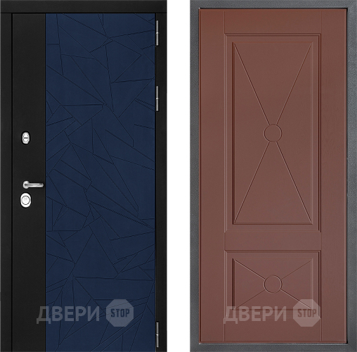 Входная металлическая Дверь Дверной континент ДК-9 ФЛ-617 Ясень шоколадный в Химках