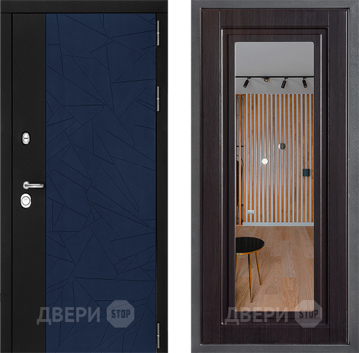 Входная металлическая Дверь Дверной континент ДК-9 ФЛЗ Зеркало Венге в Химках