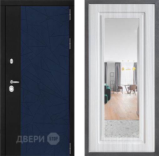Дверь Дверной континент ДК-9 ФЛЗ Зеркало Сандал белый в Химках