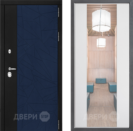 Дверь Дверной континент ДК-9 ФЛЗ-1 Зеркало Белый софт в Химках
