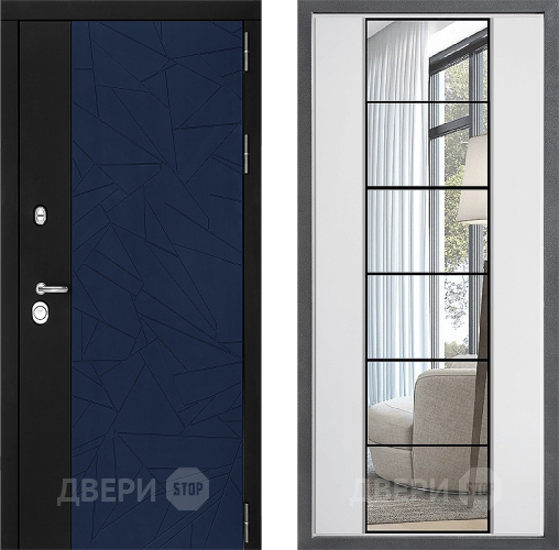 Дверь Дверной континент ДК-9 ФЛЗ-2 Зеркало Белый софт в Химках