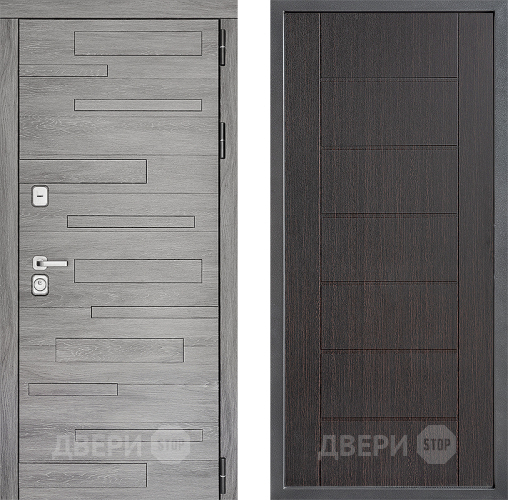 Входная металлическая Дверь Дверной континент ДК-10 ФЛ-Лайн Венге в Химках
