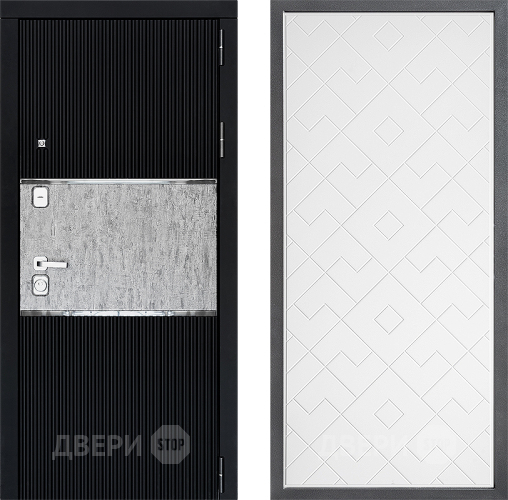 Входная металлическая Дверь Дверной континент ДК-13 ФЛ-Тиффани Белый софт в Химках