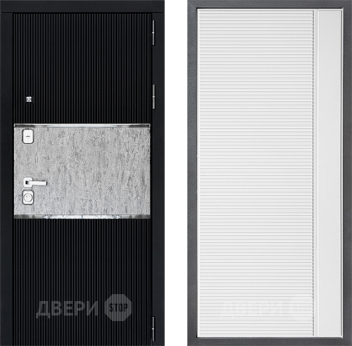 Входная металлическая Дверь Дверной континент ДК-13 ФЛ-757 Белое Стекло Софт милк в Химках