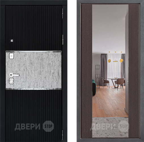 Дверь Дверной континент ДК-13 ФЛЗ-1 Зеркало Венге в Химках