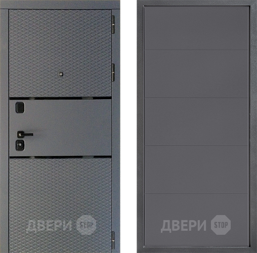 Входная металлическая Дверь Дверной континент Диамант Дизайн ФЛ-649 Графит софт в Химках