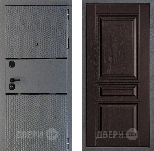 Входная металлическая Дверь Дверной континент Диамант Дизайн ФЛ-243 Дуб шоколадный в Химках