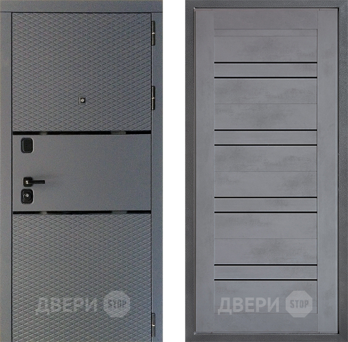 Дверь Дверной континент Диамант Дизайн ФЛ-49 Бетон серый в Химках