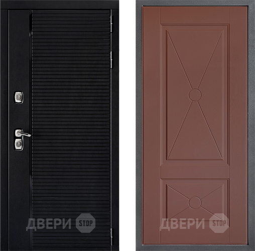 Входная металлическая Дверь Дверной континент ДК-1 ФЛ-617 Ясень шоколадный в Химках
