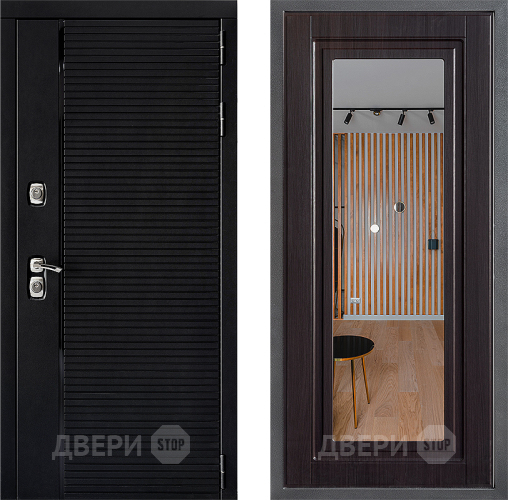 Дверь Дверной континент ДК-1 ФЛЗ Зеркало Венге в Химках