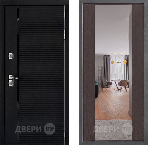 Дверь Дверной континент ДК-1 ФЛЗ-1 Зеркало Венге в Химках