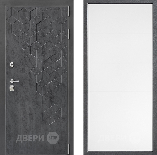 Входная металлическая Дверь Дверной континент ДК-3/713 ФЛ-649 Белый софт в Химках