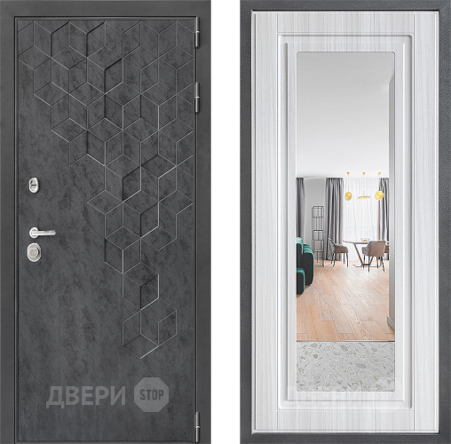 Дверь Дверной континент ДК-3/713 ФЛЗ Зеркало Сандал белый в Химках