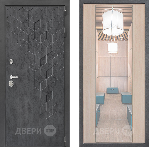 Дверь Дверной континент ДК-3/713 ФЛЗ-1 Зеркало Капучино в Химках