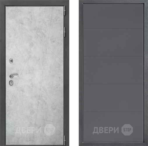 Входная металлическая Дверь Дверной континент ДК-3/743 ФЛ-649 Графит софт в Химках