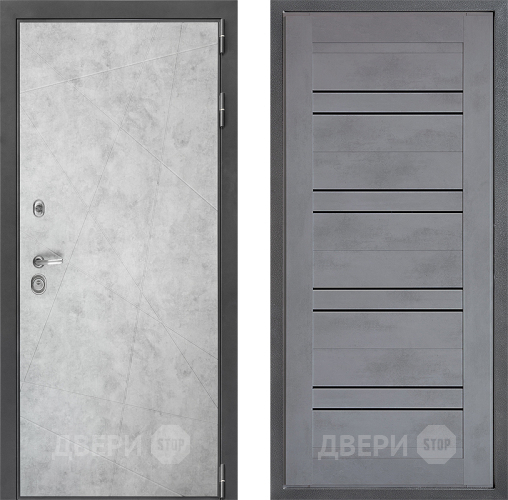 Дверь Дверной континент ДК-3/743 ФЛ-49 Бетон серый в Химках