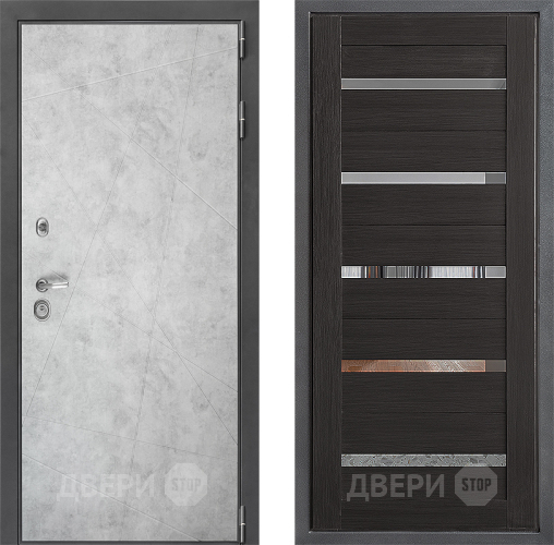 Входная металлическая Дверь Дверной континент ДК-3/743 ФЛ-47 Венге в Химках