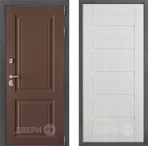 Входная металлическая Дверь Дверной континент ДК-3/729 ФЛ-70 Лиственница белая в Химках