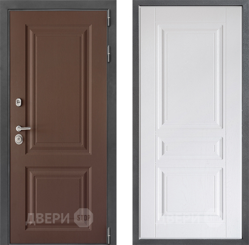 Входная металлическая Дверь Дверной континент ДК-3/729 ФЛ-243 Альберо Браш серебро в Химках