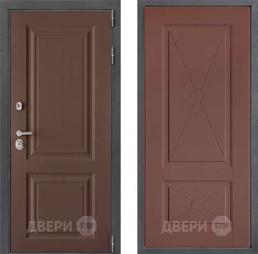 Входная металлическая Дверь Дверной континент ДК-3/729 ФЛ-617 Ясень шоколадный в Химках