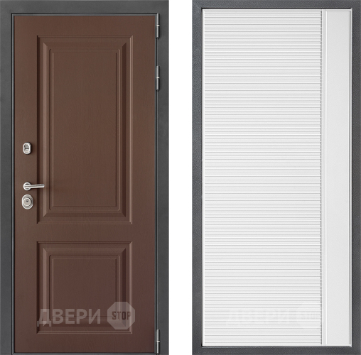 Входная металлическая Дверь Дверной континент ДК-3/729 ФЛ-757 Белое Стекло Софт милк в Химках