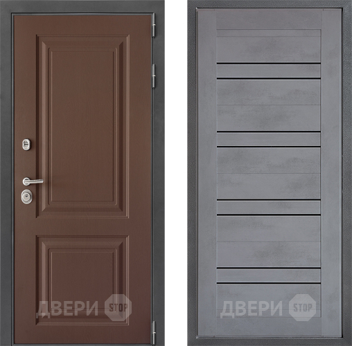 Входная металлическая Дверь Дверной континент ДК-3/729 ФЛ-49 Бетон серый в Химках