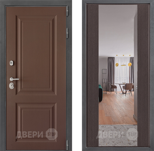 Дверь Дверной континент ДК-3/729 ФЛЗ-1 Зеркало Венге в Химках