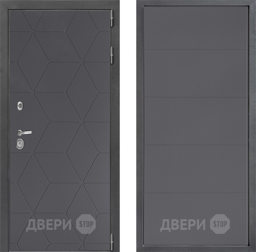 Входная металлическая Дверь Дверной континент ДК-3/744 ФЛ-649 Графит софт в Химках