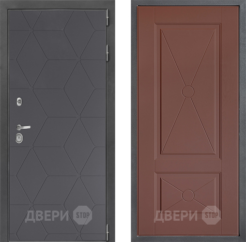Входная металлическая Дверь Дверной континент ДК-3/744 ФЛ-617 Ясень шоколадный в Химках
