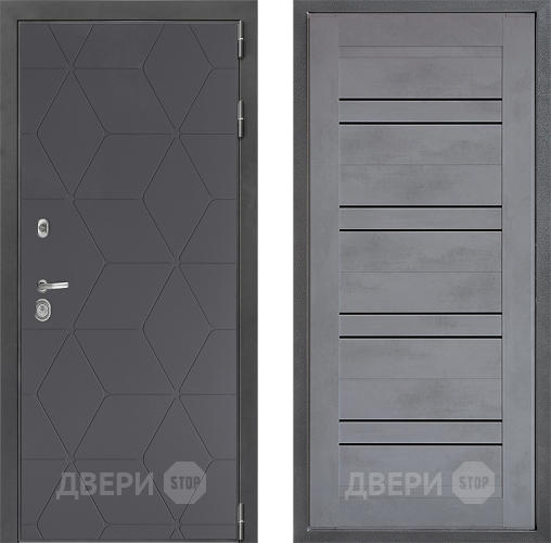 Дверь Дверной континент ДК-3/744 ФЛ-49 Бетон серый в Химках