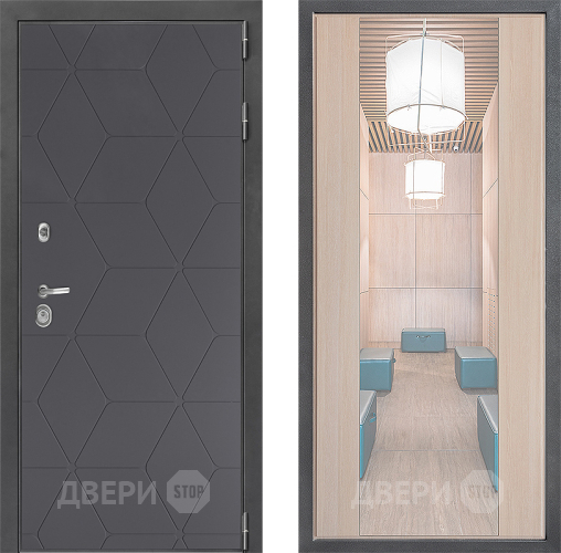 Дверь Дверной континент ДК-3/744 ФЛЗ-1 Зеркало Капучино в Химках